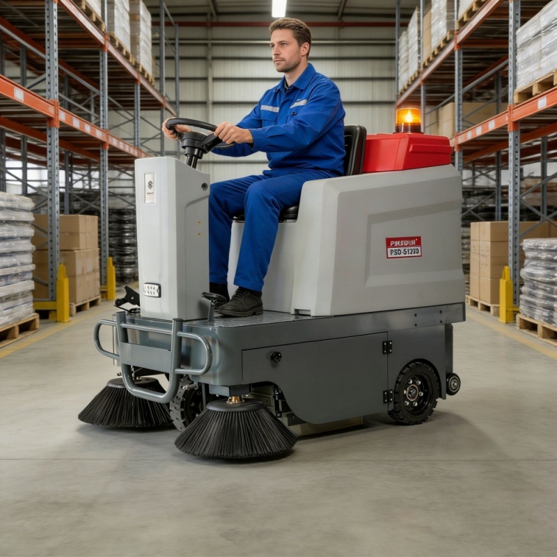 Подметальная машина с сиденьем для оператора